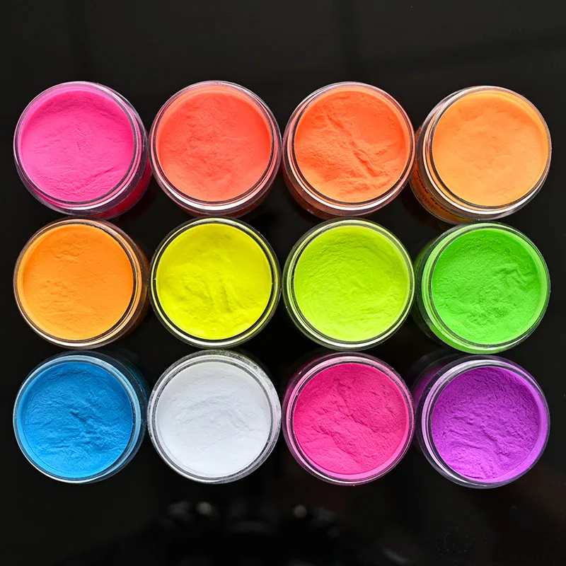 12 Colors 1 oz Acrylic powder Neon coral acrylic powder Nail supplies Coral nail polish Cosmetics Art 28g jar nail powder acrylic nail powder