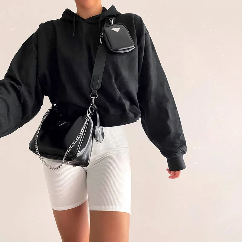 

InstaHot women high waist elastic shorts summer casual skinny basic rib knit soft shors 2020 female streetwear solid shorts