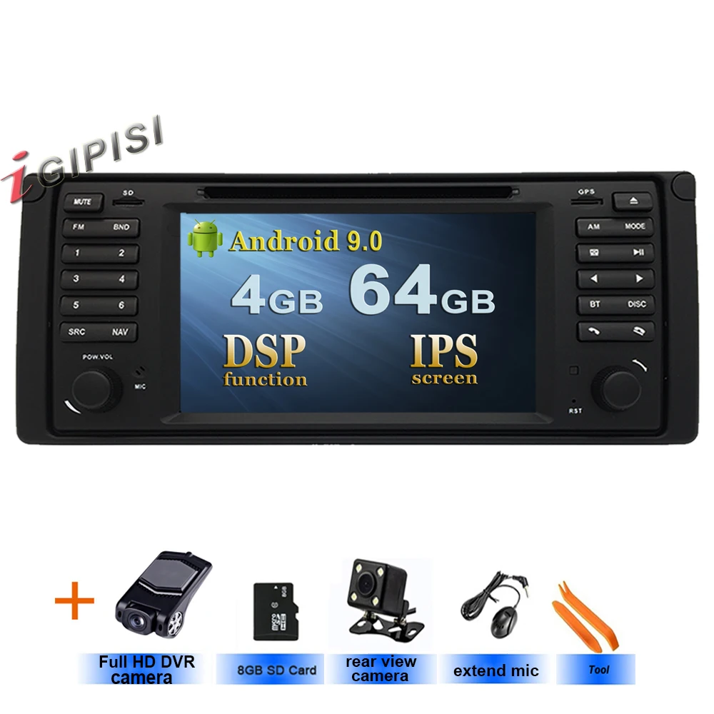 Ips DSP Android 9,0 4G 64G Автомобильный gps для BMW E53 E39 X5 dvd-плеер Мультимедиа Навигация стерео радио авто gps AV выход головное устройство