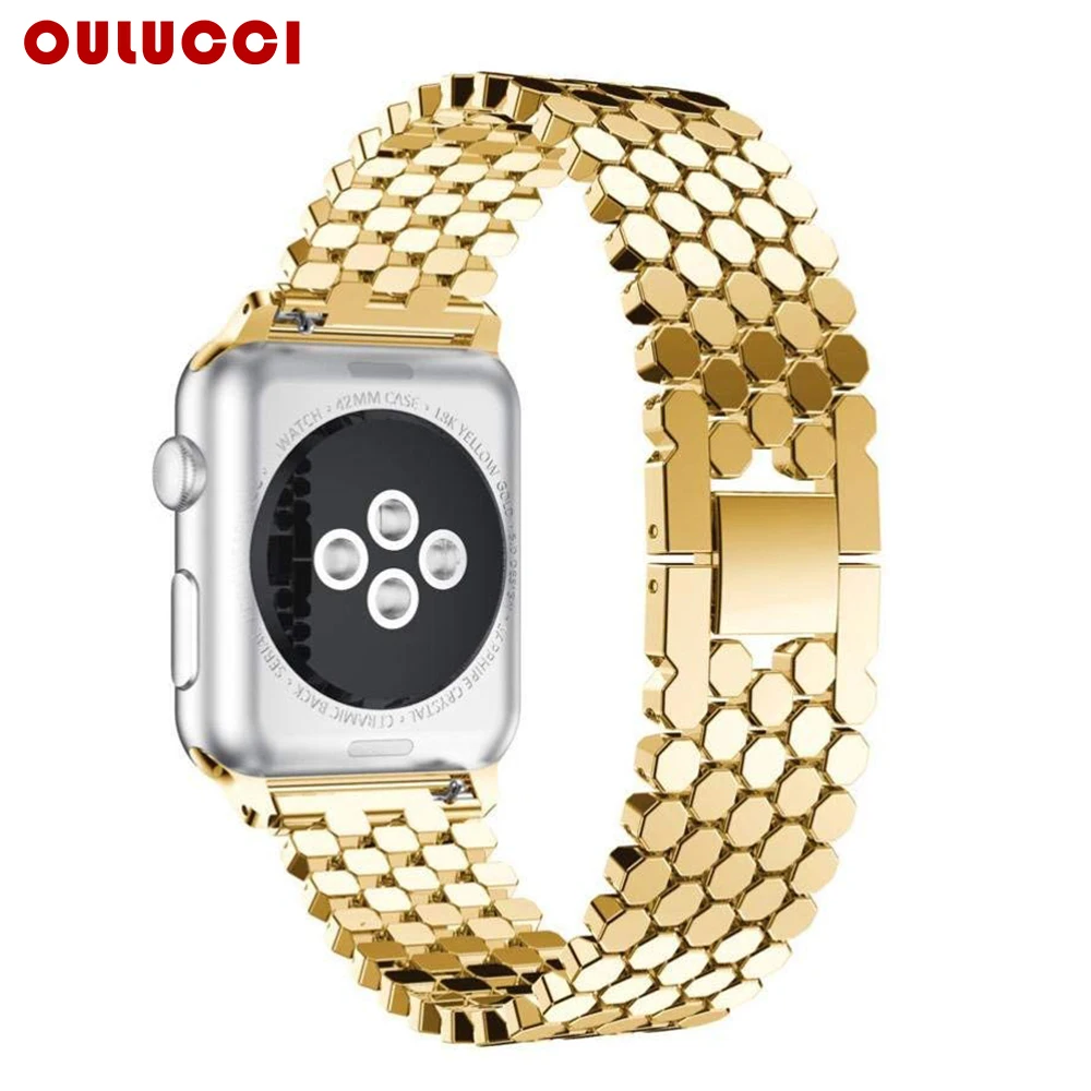 Luxury Stainless Steel Metal Band Strap for Apple Watch 4/3/2/1/5 42/40/38/44mm Bracelet Wrist Watchbands iWatch Accessories | Наручные