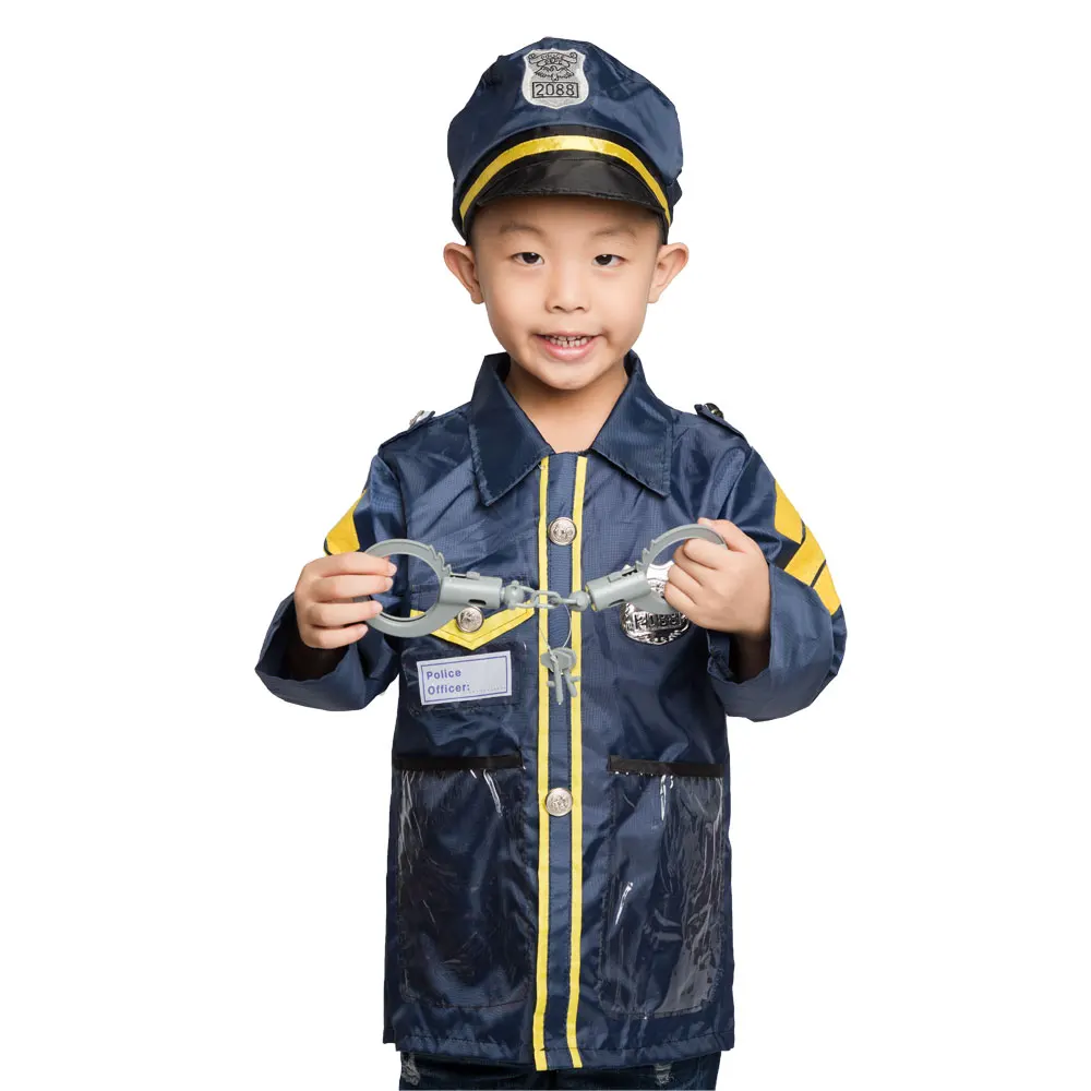  Umorden Kids Child Police Officer Policeman Cop Costume Cosplay Kindergarten Role Play House Kit Se - 4000068526303