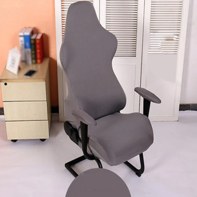 Stretchy Back Computer Desk Chair Cover For Office Armchair Seat