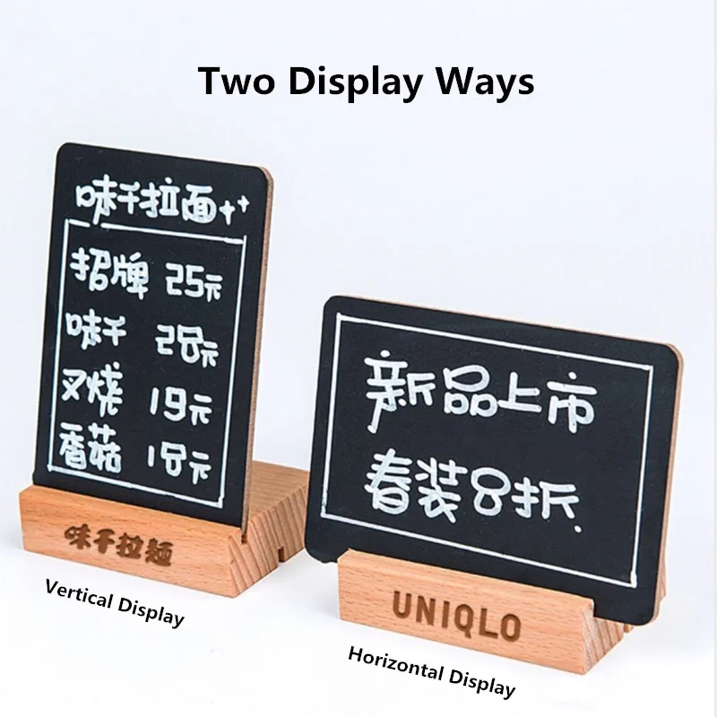 A6 T / L Shape DIY Tabletop Chalkboard Sign Stand Display Chalk Board Signs Mini Memo Board Price Label Tags a4 chalkboard message sign display stand board signs menus table numbers food signs price display board