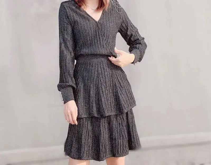 AH1194 High quality New Fashion Women Autumn Dress Luxury famous Brand European Design party style dress
