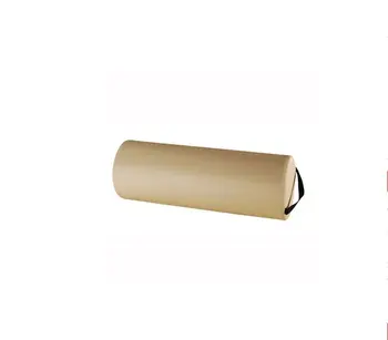 

Full round bolster, Cylindrical sponge massage cervical headrest lumbar pad leg long pillow beige