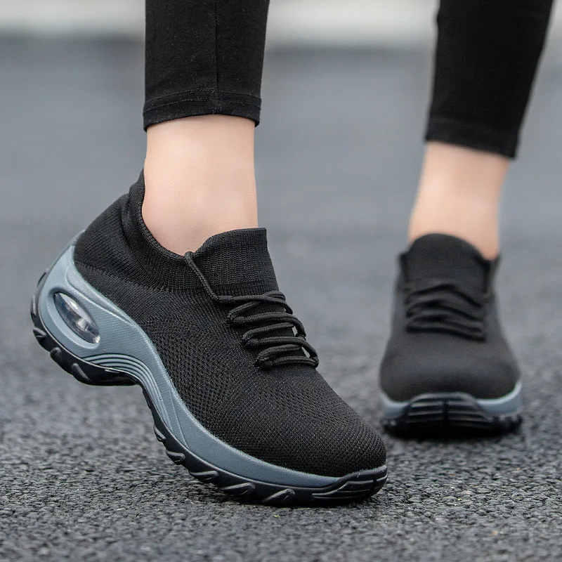 

Women's shoes new sports shoes women's flying socks shoes fashion casual running shoes increased air cushion jogging shoes