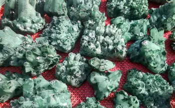 

Natural Crystal Ornaments, Green Ghost Crystal Cluster Ornaments