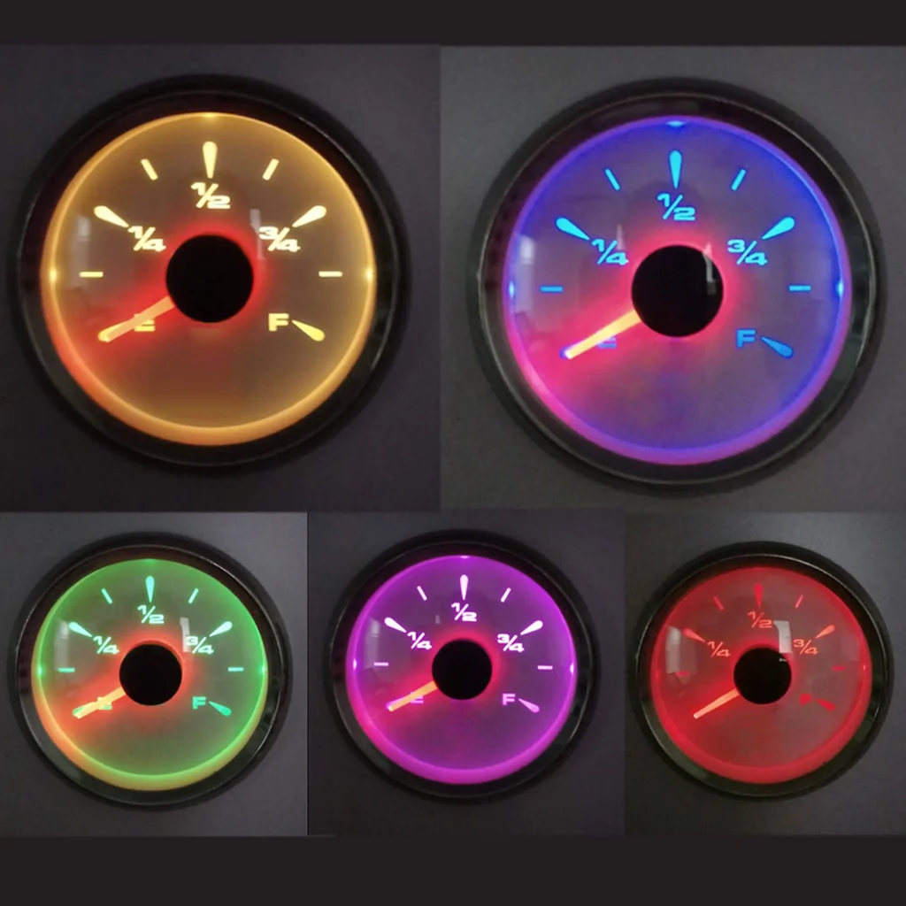 190 ohm Car Fuel Level Gauges - Digital Boat Fuel Gauge, Oil Tank Level Indicator for Motorcycle/Car /Yacht - Waterproof