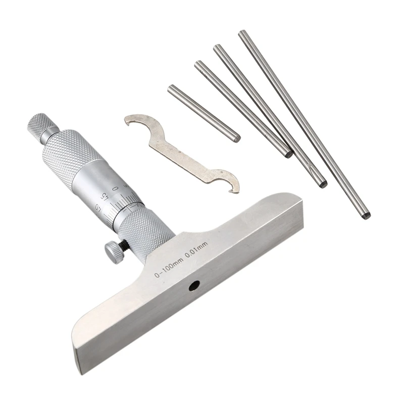 

0-100MM Depth Micrometer Depth Micrometer Accurate Measurement Tool Small Inner Diameter Measurement Tool
