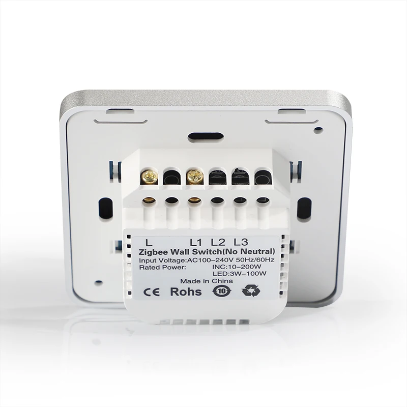 Tuya ZigBee переключатель без нейтрального провода работает с TuYa ZigBee концентратор сенсорный переключатель наклейка Smart Life приложение управление питание от TuYa