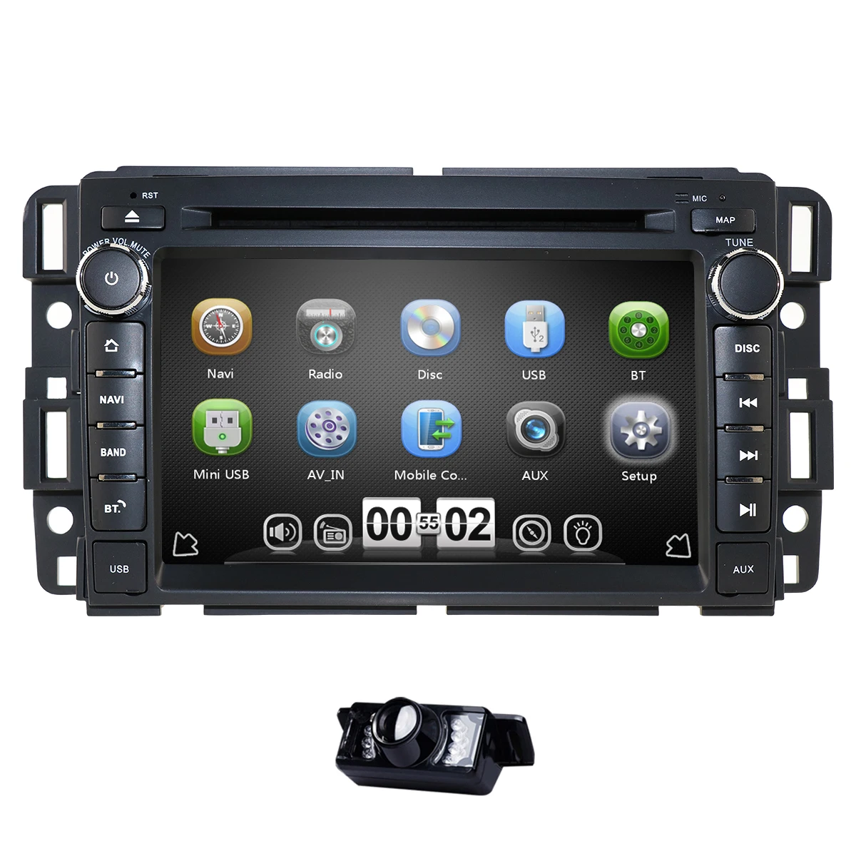 Top For GMC Sierra 1500 2500HD 3500HD Car Radio DVD Player GPS Navigation Fit GMC Yukon Sierra Chevrolet Chevy Tahoe Suburban CAMMAP 5