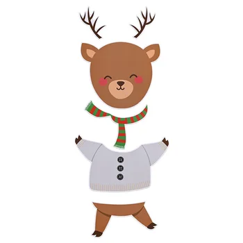 

90*30cm Fridge Sticker Christmas Decoration Creative Cartoon Old Man Elk Magnetic Refrigerator Stickers