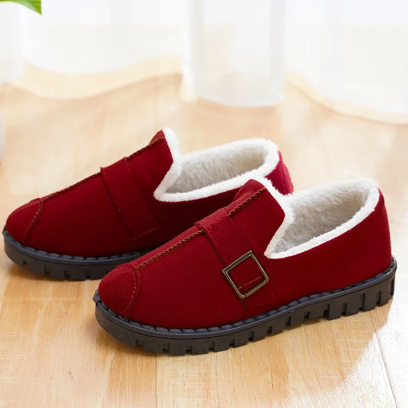

UPUPER Home Shoes Casual Fashion Non-slip Shoes Woman Loafers Flats Cotton Indoor Shoes Soft Bottom Slip-on Fur Slippers Winter