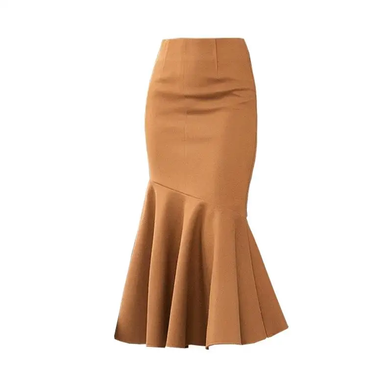 Plus Size 3Xl Sexy Slim High Waist Fishtail Skirts Empire Vintage Trumpet Mermaid Long Skirts