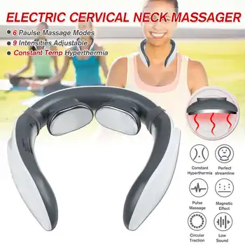 

Electric Pulse Neck Massager Back 6 Modes Magnetic Impulse Cervical Massager Pain Relief Tool Health Care Relaxation Tool