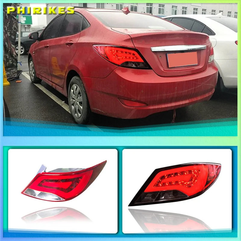 Led Tail Lamp For Hyundai Accent/verna/solaris 2010 2011 2012 2013 Red