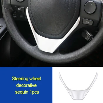 

For Toyota RAV4 2014-2018 ABS chrome Steering wheel decorative sequin 1pcs