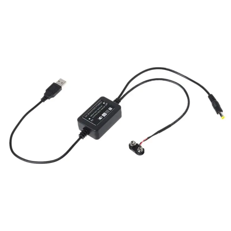 

9V Battery Eliminator USB 5V Boost to 9V Cable for Multimeter Microphone Router