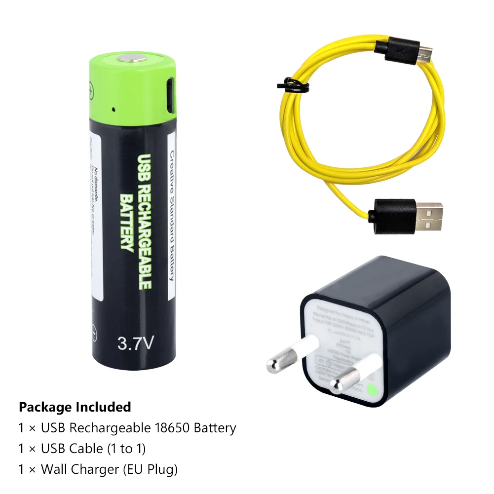 18650 USB литий-ионная Lipo батарея 1500mAh Li-Po батарея с кабелем для игрушек пульт дистанционного управления литий-полимерные батареи - Цвет: 1Pc cable