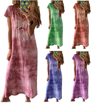 

OWLPRINCESS 2020 Spring and Summer New Short-Sleeved Loose Floral Printed Dress