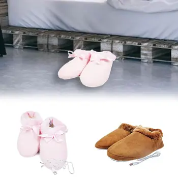 

USB Electric Heating Slippers Heated Plush Shoe Warming Slippers for Keeping Foot Warmer