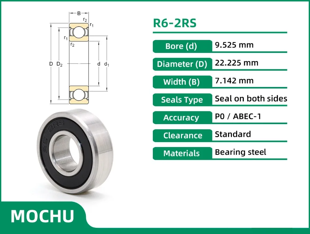 R6-2RS MOCHU BEARINGS 0