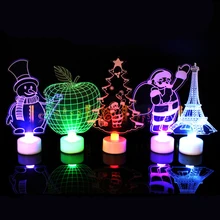 Рождественские подарки 3D светодиодный ночник детские игрушки Свадебная вечеринка рождественское декоративное освещение светящийся в темноте Navidad стол Lamparas