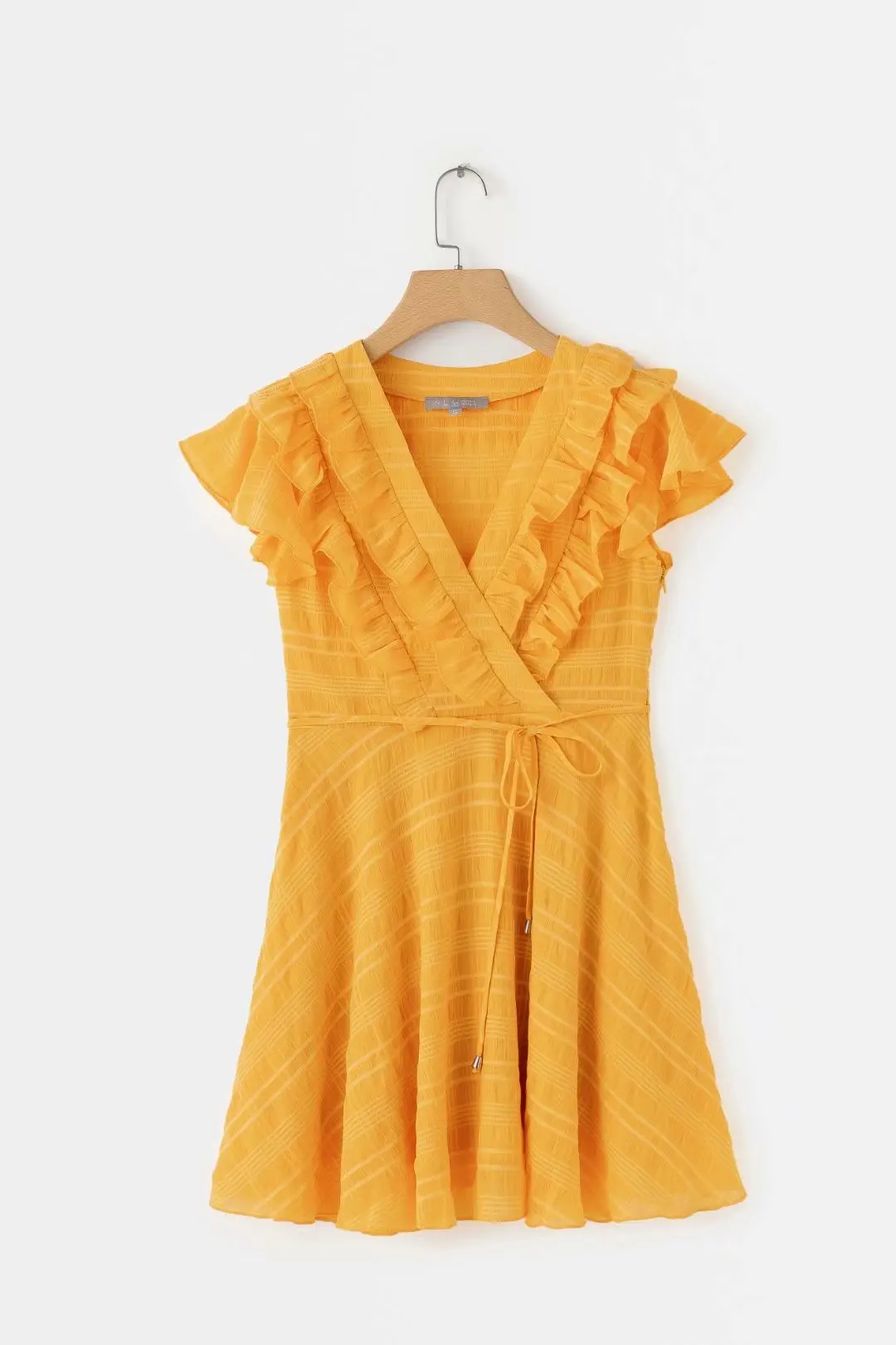 

Summer New Style WOMEN'S Dress-Style Lace-up Slim Fit Slimming Flounced V-neck Dress Seaside Holiday Short Skirt