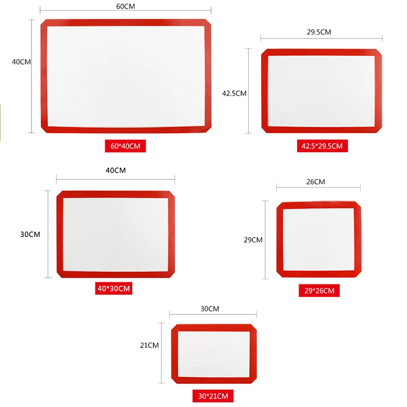 Silicone Baking Mat, Bake Pans Liners, Perfect for Macaron/Pastry/Cookie/Bun/Bread Making