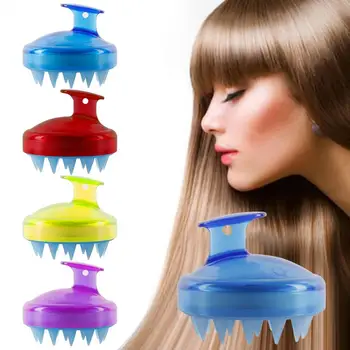 

1 Pcs Shampoo Brush Portable Scalp Brush Silicone Massage Brush Professional Shower Bath Brush Hair Washing Comb Brush