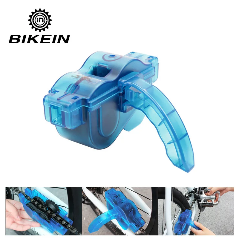 Excellent BIKEIN Portable Bicycle Chain Cleaner Bike Clean Machine Brushes Scrubber Wash Tool Mountain Cycling Cleaning Kit Outdoor Sports 0