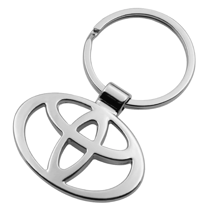 

1PCS Car styling 3D Metal Car badge Keyring Car Keychain For toyota corolla chr auris rav4 yaris avensis Car sticker accessories