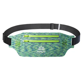 

Men Women Workout Waist Bag Sports Belt Close Fit Adjustable Straps Ultralight Running Reflective Zipper Closure Anti Theft