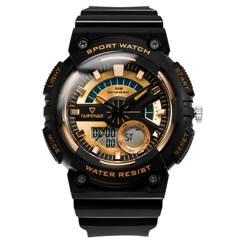 

Men Electronic Watches Hip hop Fashion Casual Sports Watch Waterproof 5Bra Swim Alarm