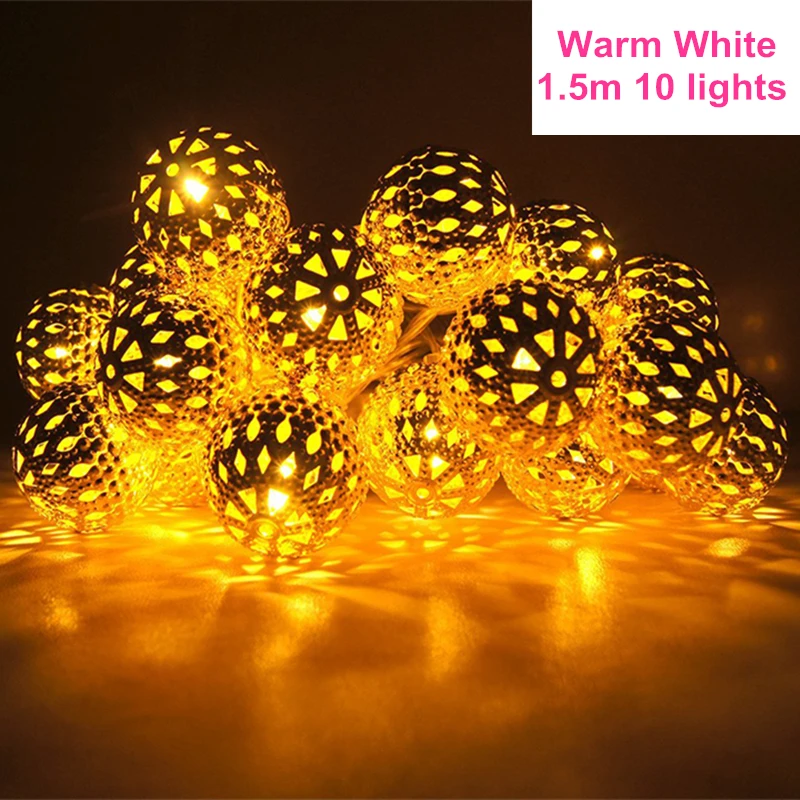 10LED warm Рождественские украшения для дома, 20 светодиодов, Рождественские елочные украшения, снежные хлопья, светодиодные огни, рождественские новогодние гирлянды, B - Цвет: 10LED warm