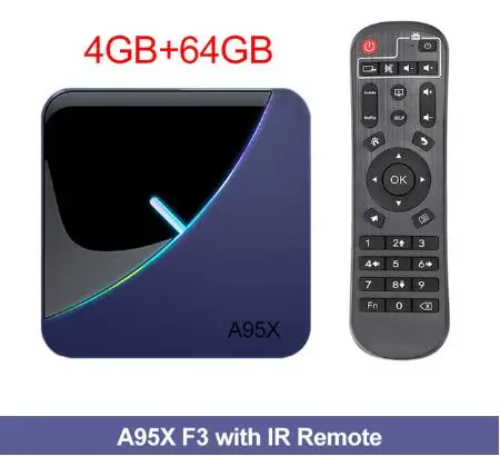 4G64G Хорошее качество A95x F3 smart tv box Amlogic S905x3 Android 9,0 двухъядерный процессор Wi-Fi BT 8k медиа плейер 2Гб/4Гб 12/32/64gb ott tv box A95x F3 - Цвет: 4G64G