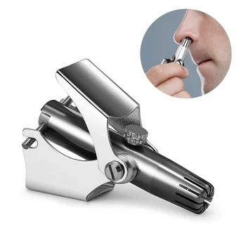 

Nose Hair Trimmer for Men Stainless Steel Manual Trimmer for Nose Vibrissa Razor Shaver Washable Nose Ear Hair Trimmer New
