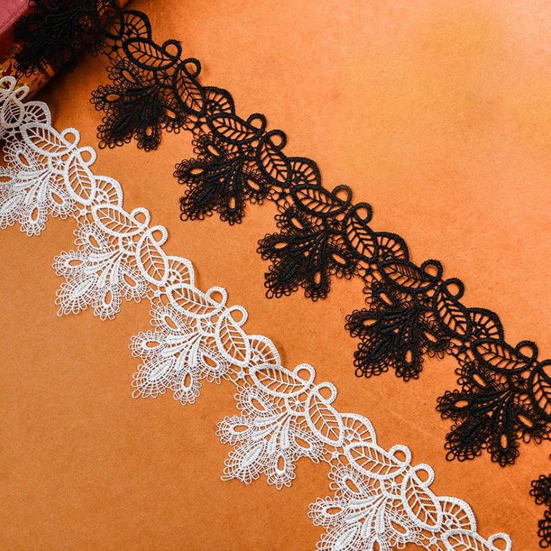 WhiteBlackLaceTrimUnderwearFabricClothingMaterialHandmadeDIY