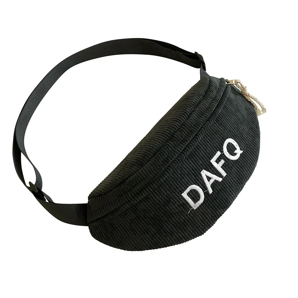 Chest Bag Women Corduroy Simple Shoulder Messenger Package Casual Pocket Fashion Chest Bag Package Crossbody Bags For Women#R5