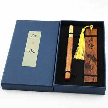 

Wooden Ancient Bookmarks Classical Teachers Festival Gifts Bookmarks Creative Bookmarks Sets and Wood Rollerball Pen