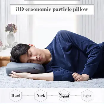 

3D ergonomic foam particle waist pad Solid Pillow Foam particles Washable Comfortable Pain Relief Breathable orthopedic pillow