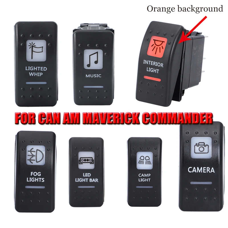 Per Can Am Maverick Commander Music Frusta Illuminata Led Light Bar Rock Lights Camera Fendinebbia Luce Interna