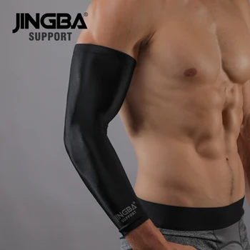 

JINGBA SUPPORT 1Pcs Sun protection Running Arm Sleeves Basketball Elbow Pad Armguards Cycling Arm Warmers mangas para brazo