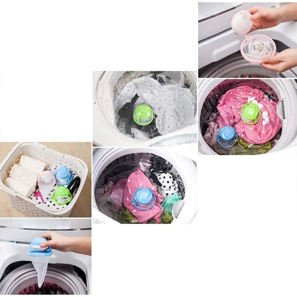 Pet Hair Remover For Washing Machine, Reusable Hair Filter Net Bag Washer Hair Catcher Float Pet Skin Collector