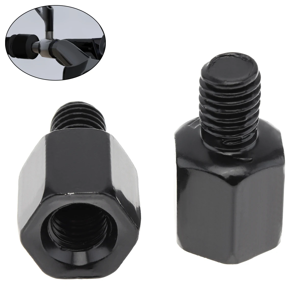 Adaptador de tornillo de espejo para motocicleta, rosca de conversión de tornillo de mano derecha e izquierda, M10, M8, 8mm, 10mm, 2 uds.