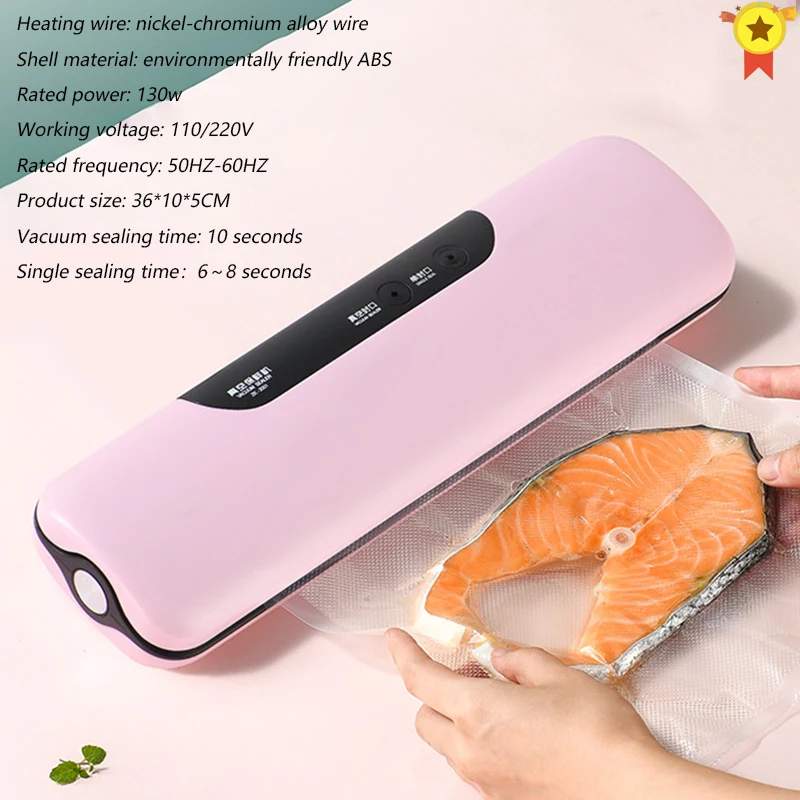 Xiomi-sellador de vacío de cocina, máquina para ahorrar alimentos, 110V, 220V, hogar eléctrico, sellador de alimentos al vacío, incluye 10 Uds.