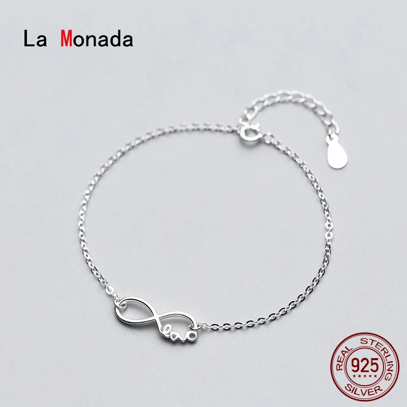 17cm-20cm Silver Bracelet For Women Girls Beautiful Eight Chain Korean Fine Jewelry Female | Украшения и аксессуары