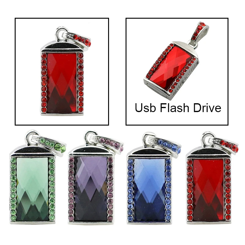 Стразы USB флеш накопитель Usb 2 0 флешка милый Кристалл драгоценный камень стиль 8 ГБ