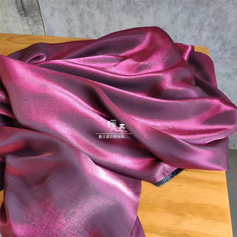 Mercerized Cotton Silk Satin Fabric Purplish Red DIY Decor Kongfu Suits Shirt Pajamas Cheongsam Evening Dress Designer | Дом и сад