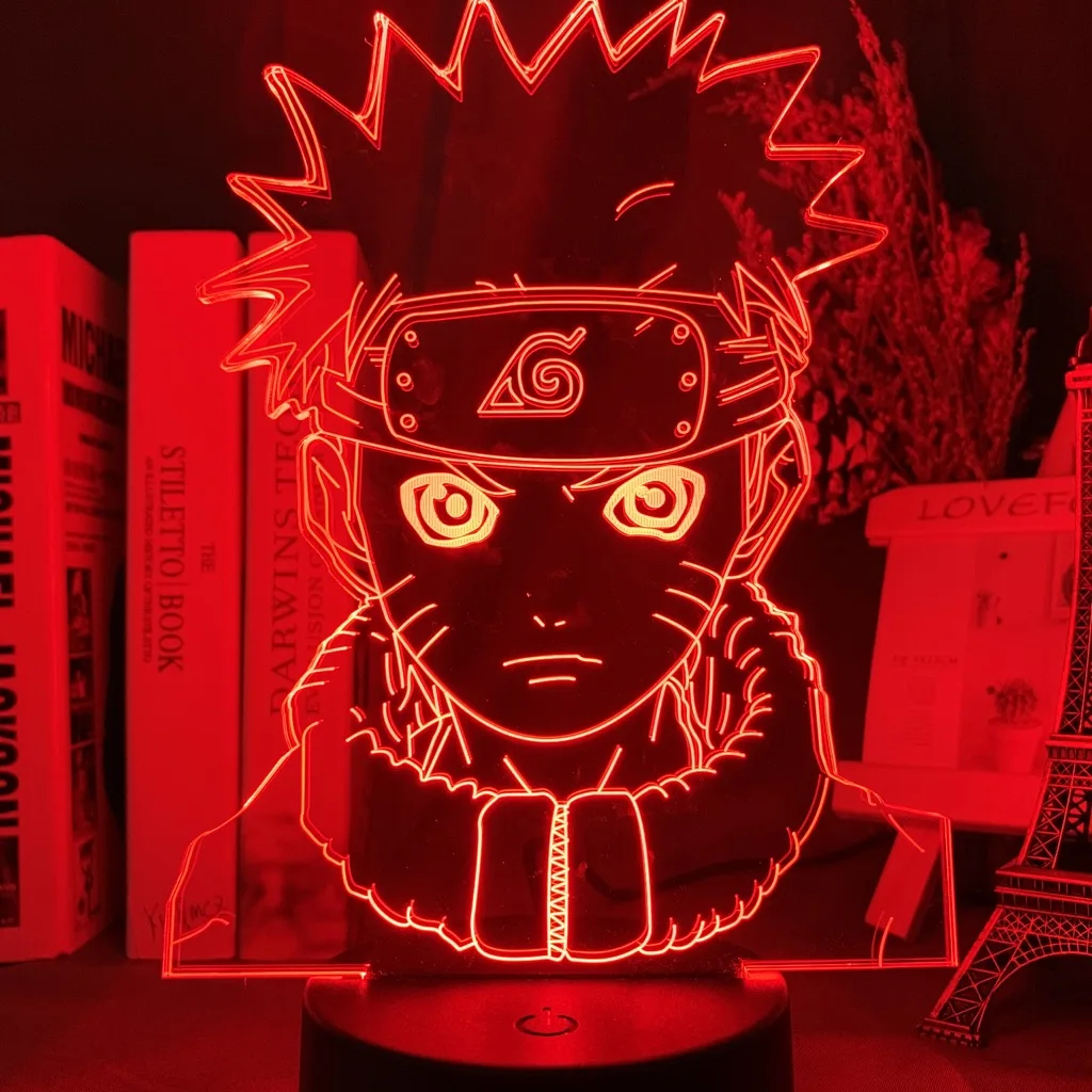 

Japanese Anime 3d Night Lamp Naruto Figure Atmosphere for Kids Child Bedroom Decor Color Changing Touch Sensor Led Night Light